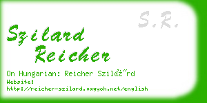szilard reicher business card